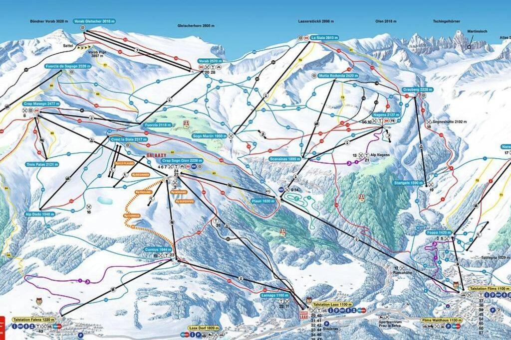 2.5 Room Apartment In Center Of Flims. Ski In/Out Екстер'єр фото